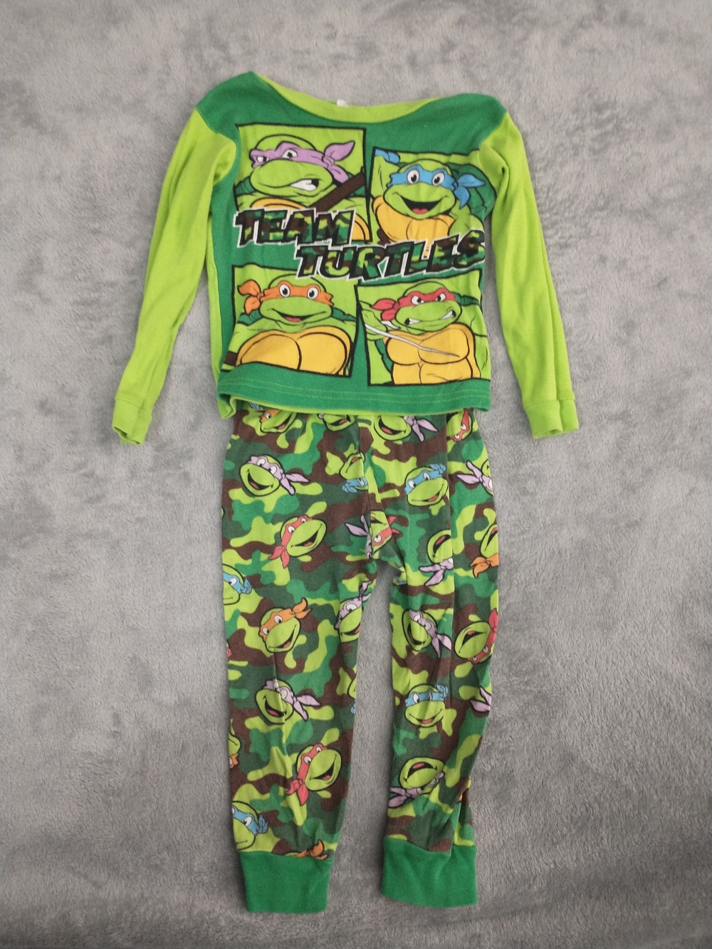 Kids - 3T - Teenage Mutant Ninja Turtles Pajama Set w/ "Team Turtles" Graphic